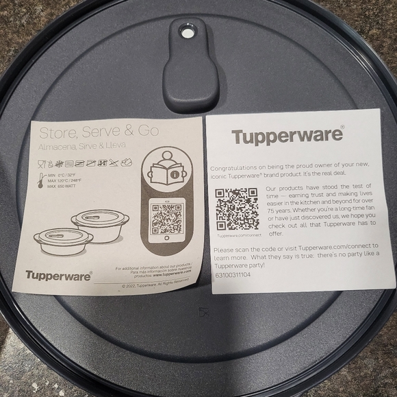 Tupperware Crystalwave Divided Dish - Picture 3 of 10